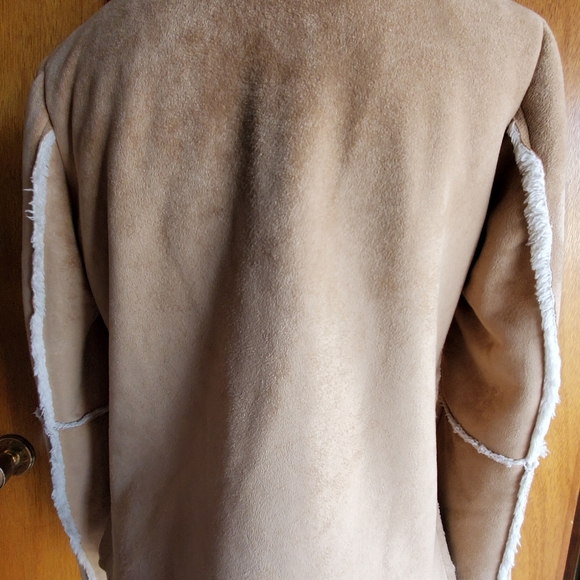 Vintage Faux Suede Tan Coat - Picture 4 of 8